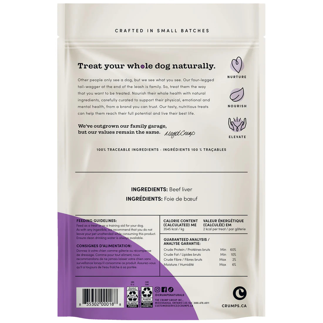 Crumps' Naturals - Bouchées de foie de bœuf