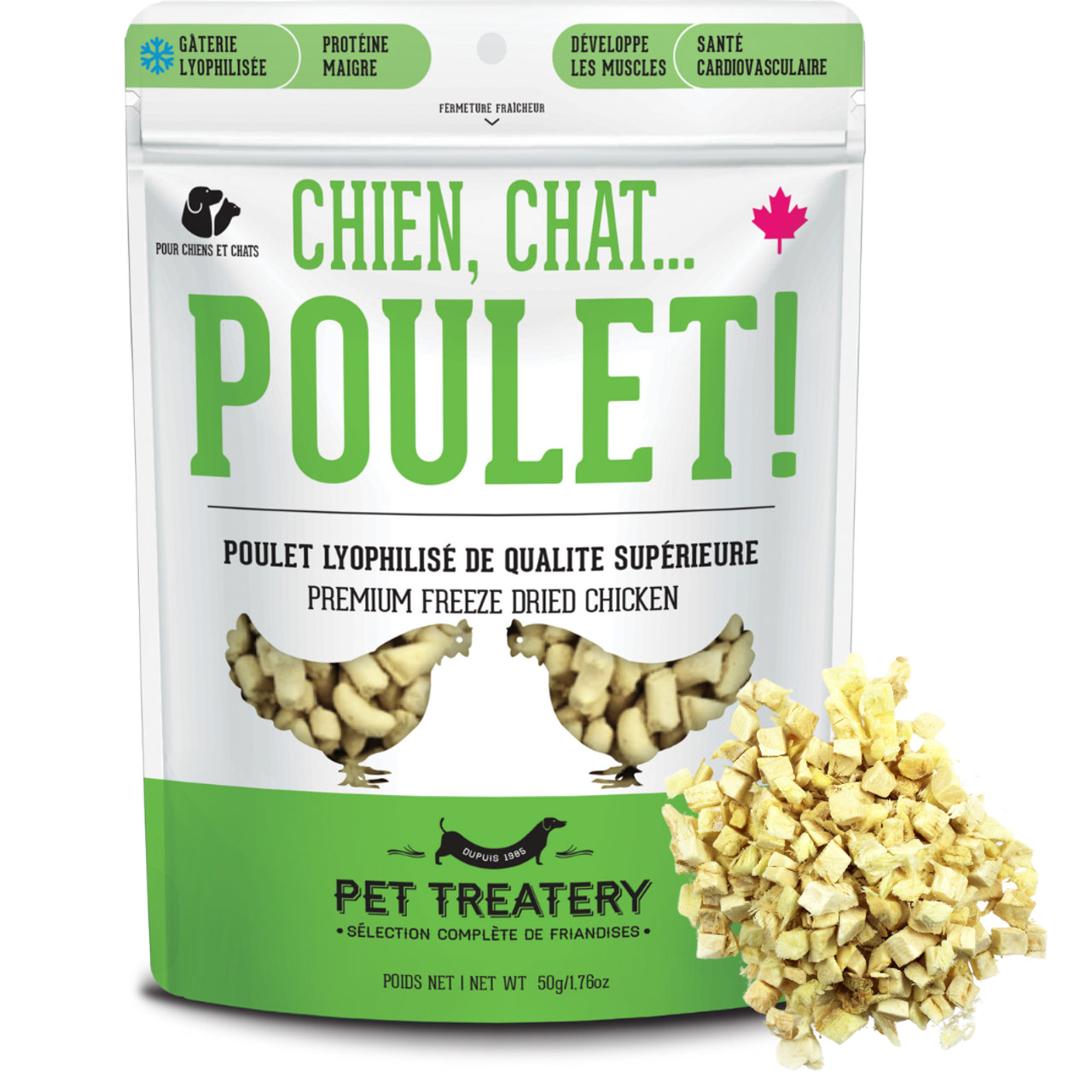 Granville Island - Gâteries de poulet lyophilisé pour chiens et chats